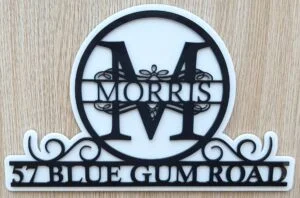 Family address plaque