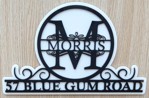 Family address plaque