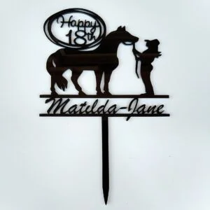 Horse themed cake topper