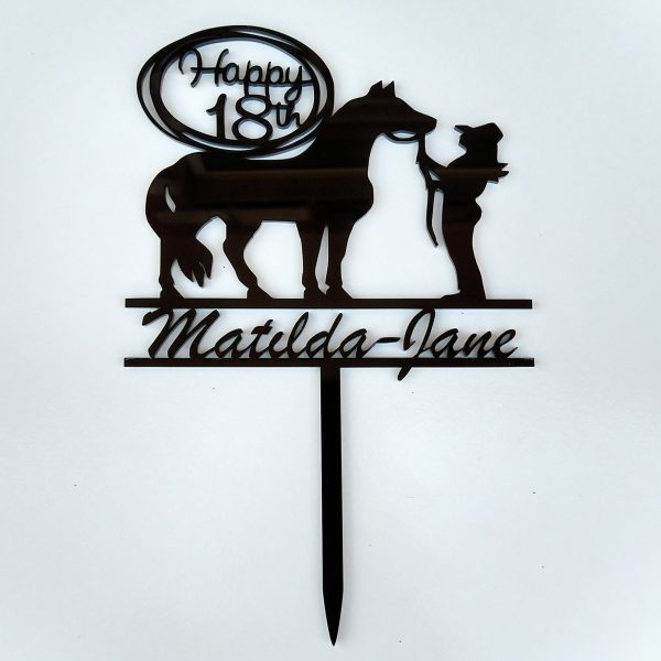 Horse themed cake topper