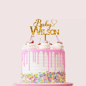 Baby Surname Acrylic Cake Topper