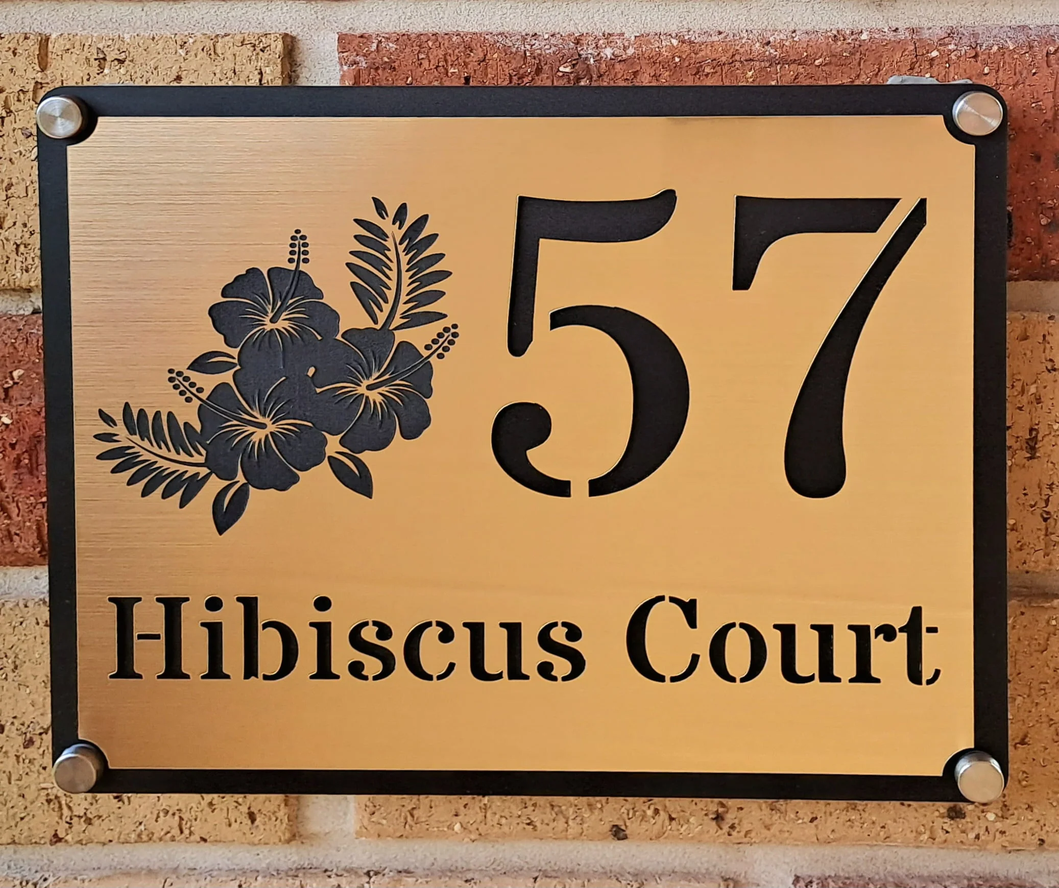 Metallic address plaques