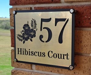Metallic Address Plaque