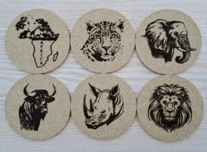 Africa Big 5 Coaster Set