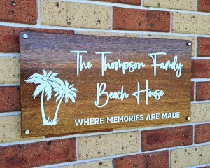 Exterior home sign