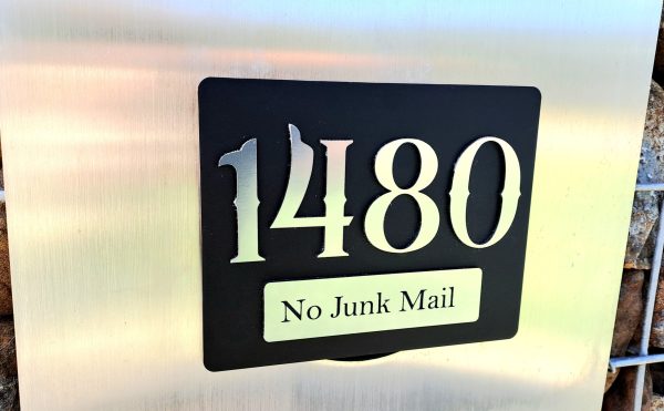 Post box number plate