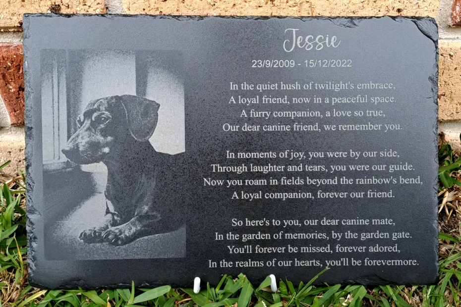 Dog Memorial Plaque