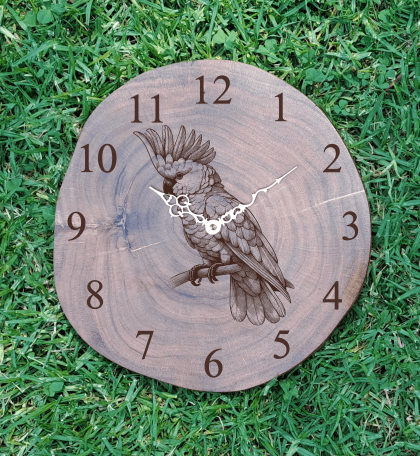 Live Edge Australian Animal Clock