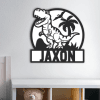 Cute T-Rex Room Sign zoom