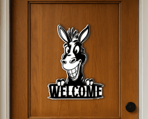 Donkey Welcome sign
